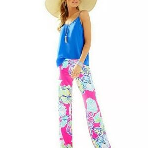 Lilly May Georgia May Palazzo Pant Royal Pink Swept by The Tides XS